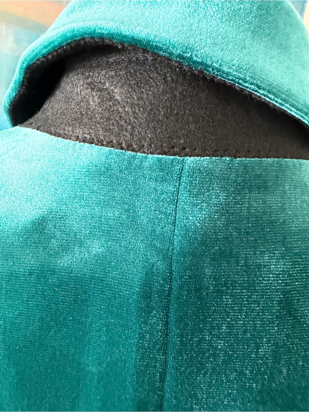 Express NWT Emerald Green/Teal Velvet Blazer XL - Picture 6 of 10